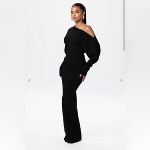 Elegant Black Off-Shoulder Dress